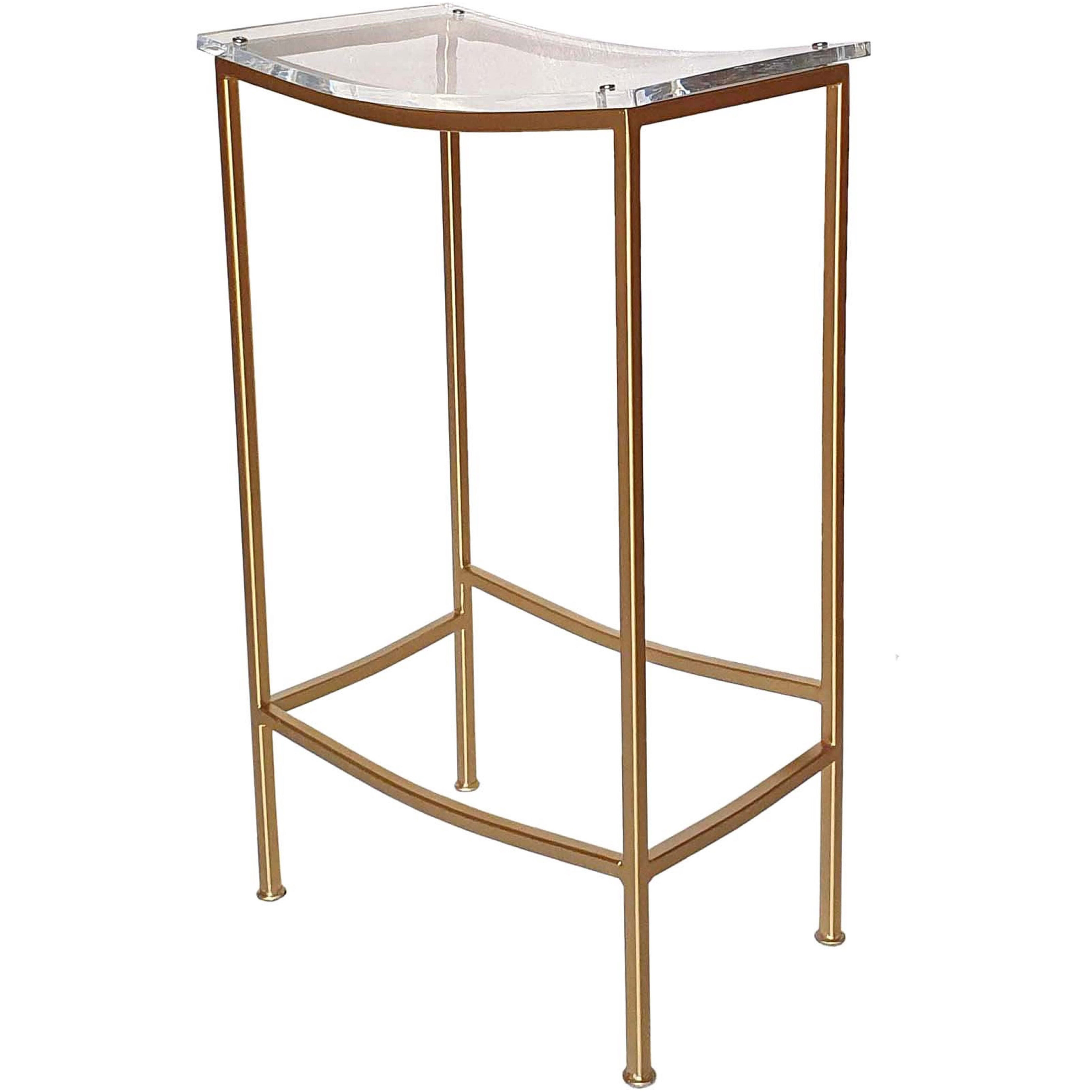 Acrylic 30.3 inch Gold and Clear Counter Stool