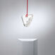 Forever Addesion LED 4 inch Polished Chrome Pendant Ceiling Light in Red Rope, Red Rope