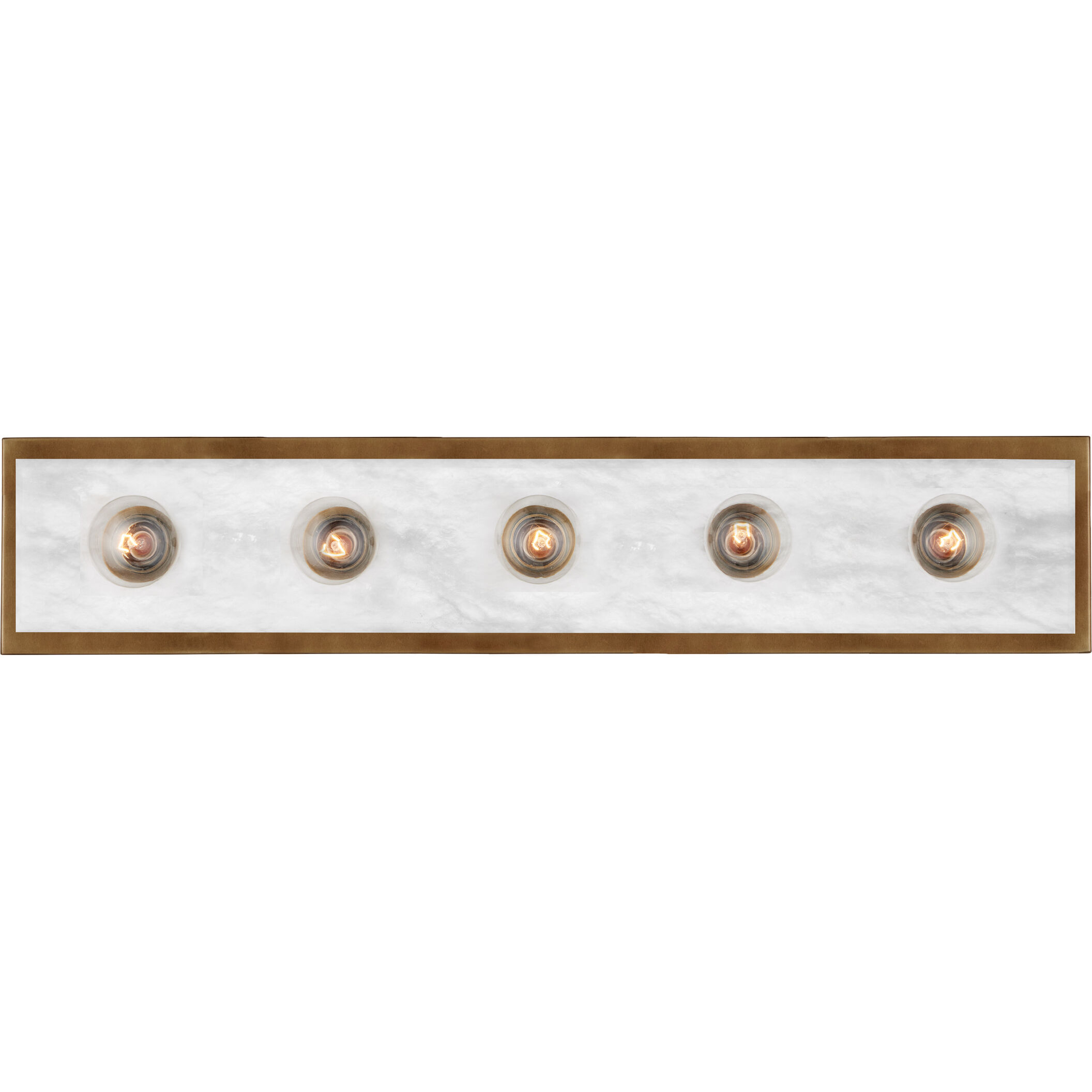 Berdine 5 Light 5 inch Natural/Antique Brass Bath Bar Wall Light, Large