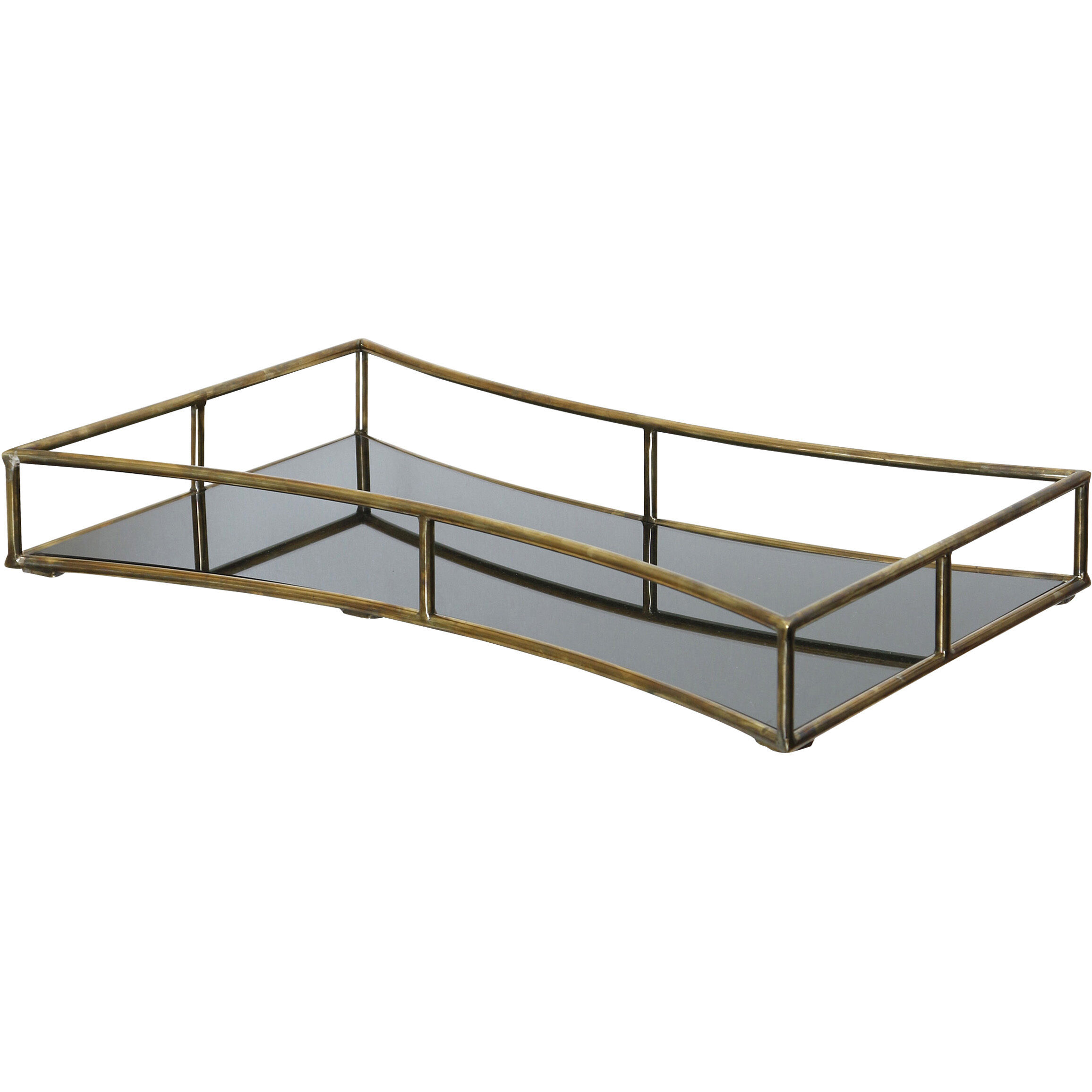 Boe Antique Brass and Black Tray