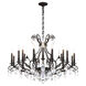 Renaissance Nouveau 18 Light 40 inch Black Chandelier Ceiling Light, Adjustable Height