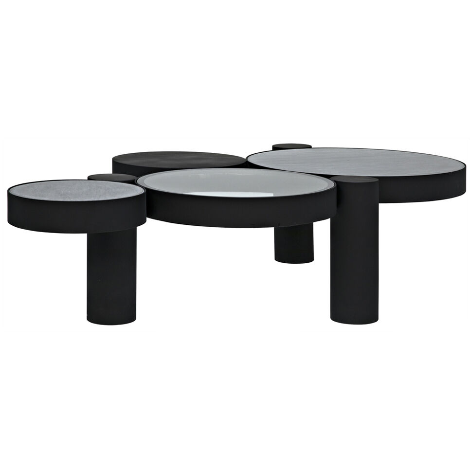 Trypo 68 X 42 inch Matte Black Coffee Table