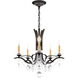 Vesca 5 Light Black Chandelier Ceiling Light in Radiance