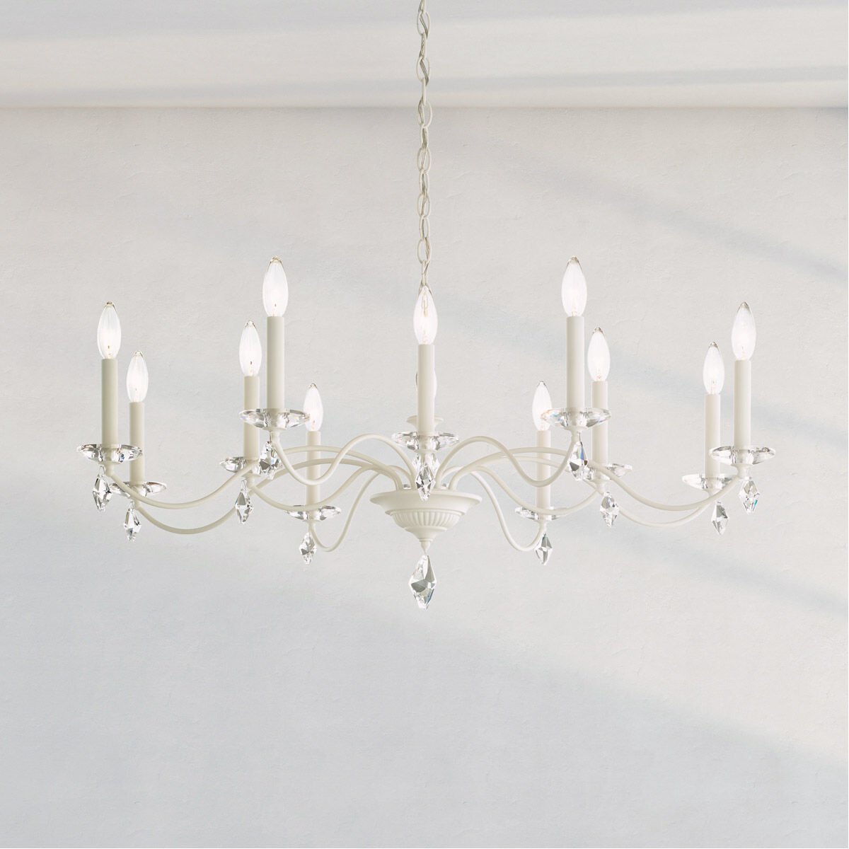 Modique 12 Light 39.5 inch White Chandelier Ceiling Light in Heritage