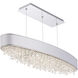 Signature Eclyptix LED 35.9 inch Polished Stainless Steel Linear Pendant Ceiling Light in Wavy Layout, Silver, Wavy Layout