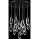 Beyond Hibiscus LED 23 inch Black Multi-Light Pendant Ceiling Light, Round Canopy