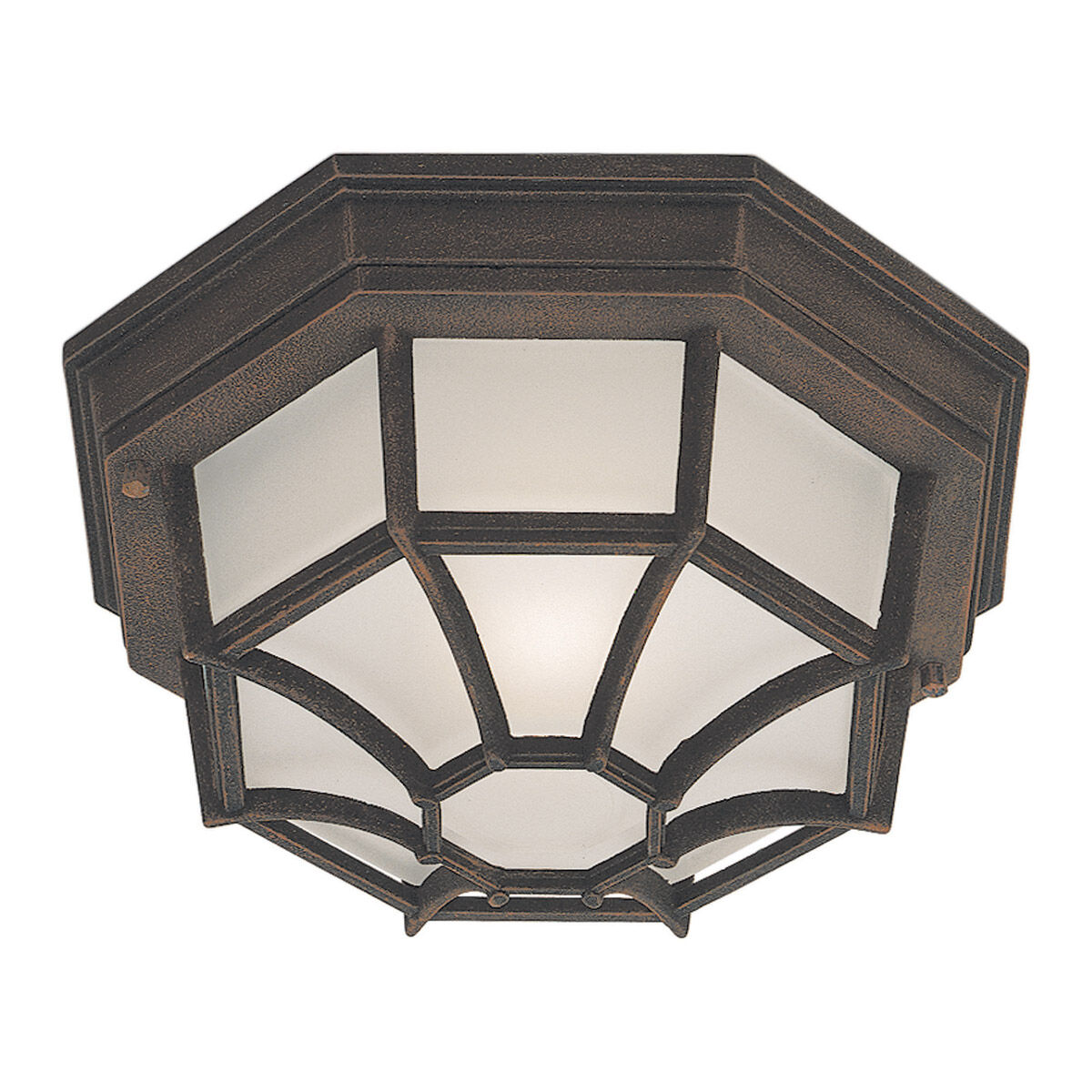 Signature 1 Light 11.5 inch Painted Rust Outdoor Flush Mount