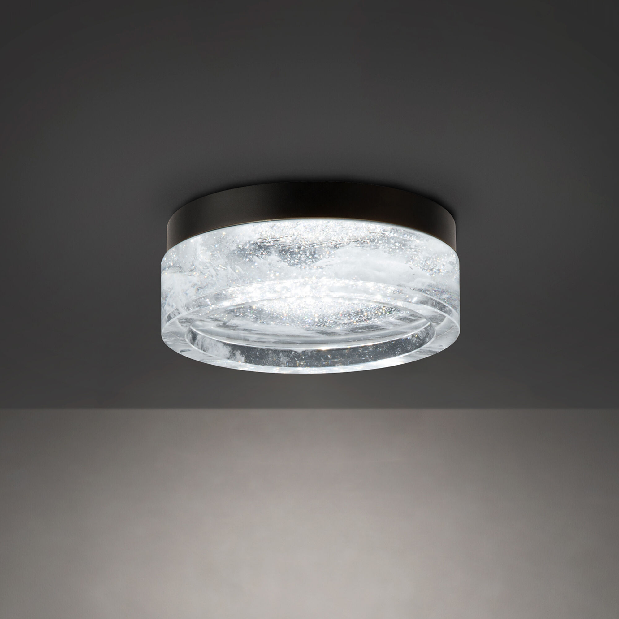 Melange LED 8 inch Black Flush Mount Ceiling Light Beyond