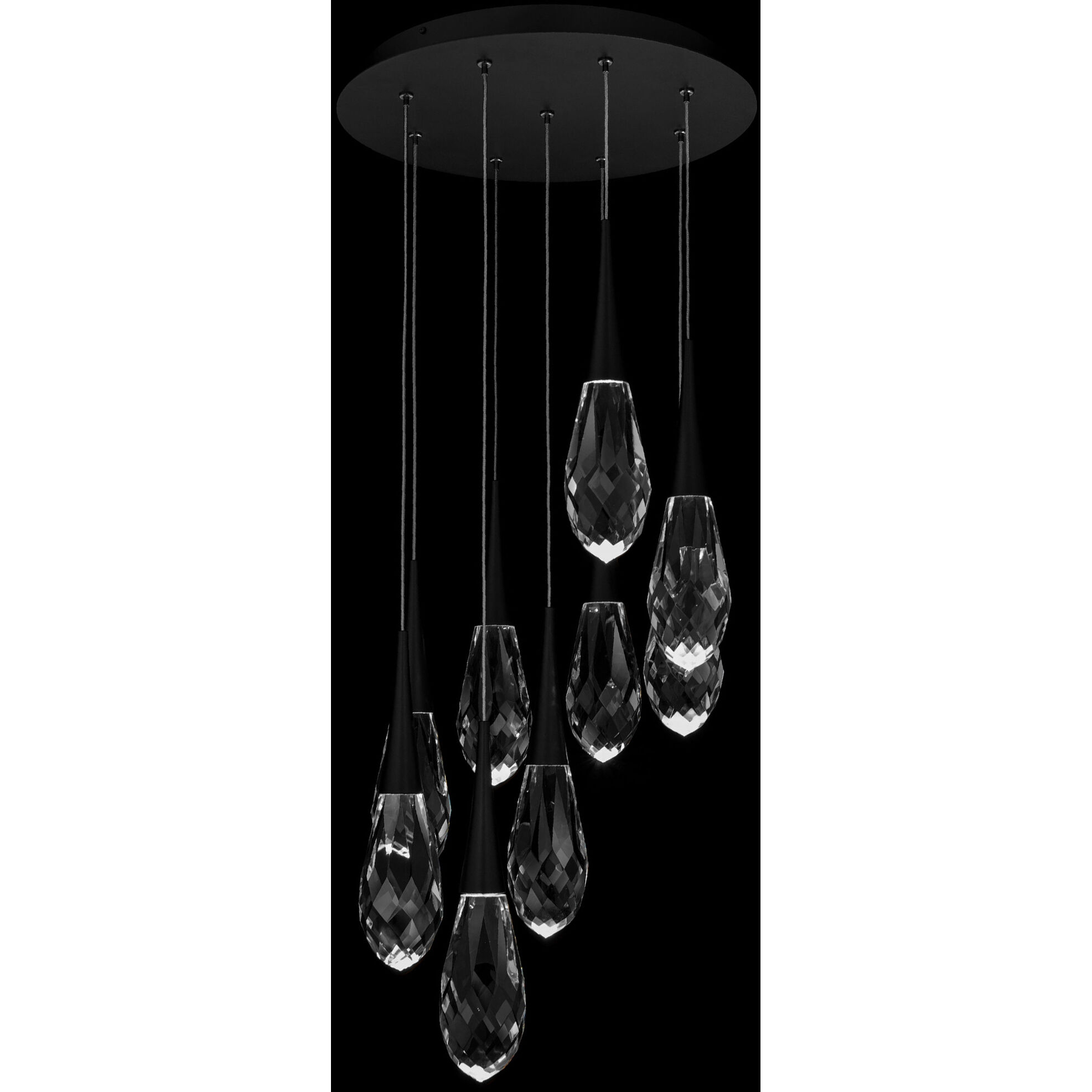 Hibiscus LED 17 inch Black Multi-Light Pendant Ceiling Light, Beyond