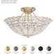 Rivendell 17 Light Antique Silver Semi-Flush Mount Ceiling Light in Radiance