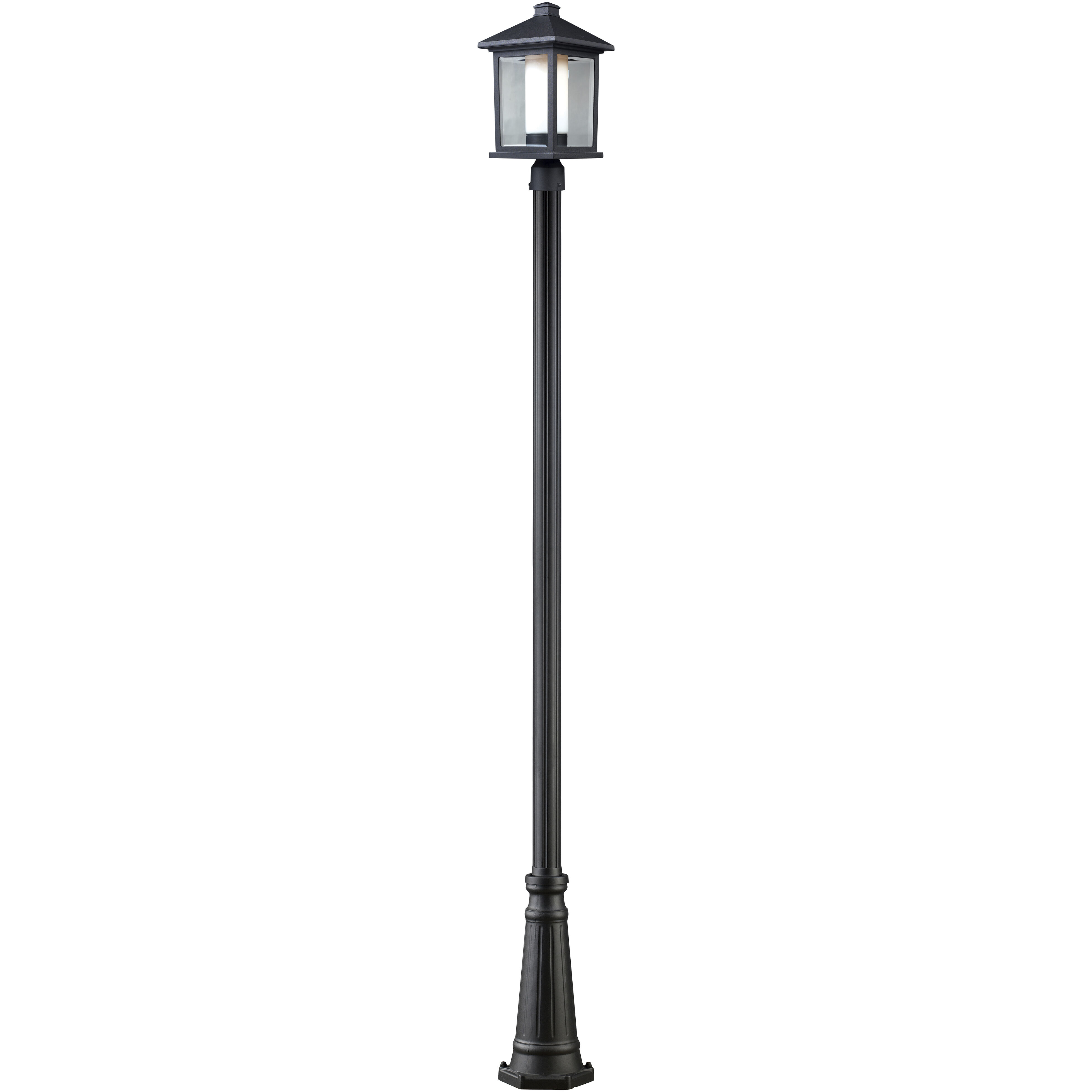 Mesa 1 Light 112.25 inch Black Outdoor Post Mounted Fixture