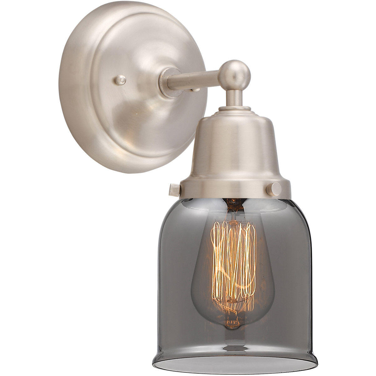 Aditi Small Bell 1 Light 5 inch Brushed Satin Nickel Sconce Wall Light, Aditi