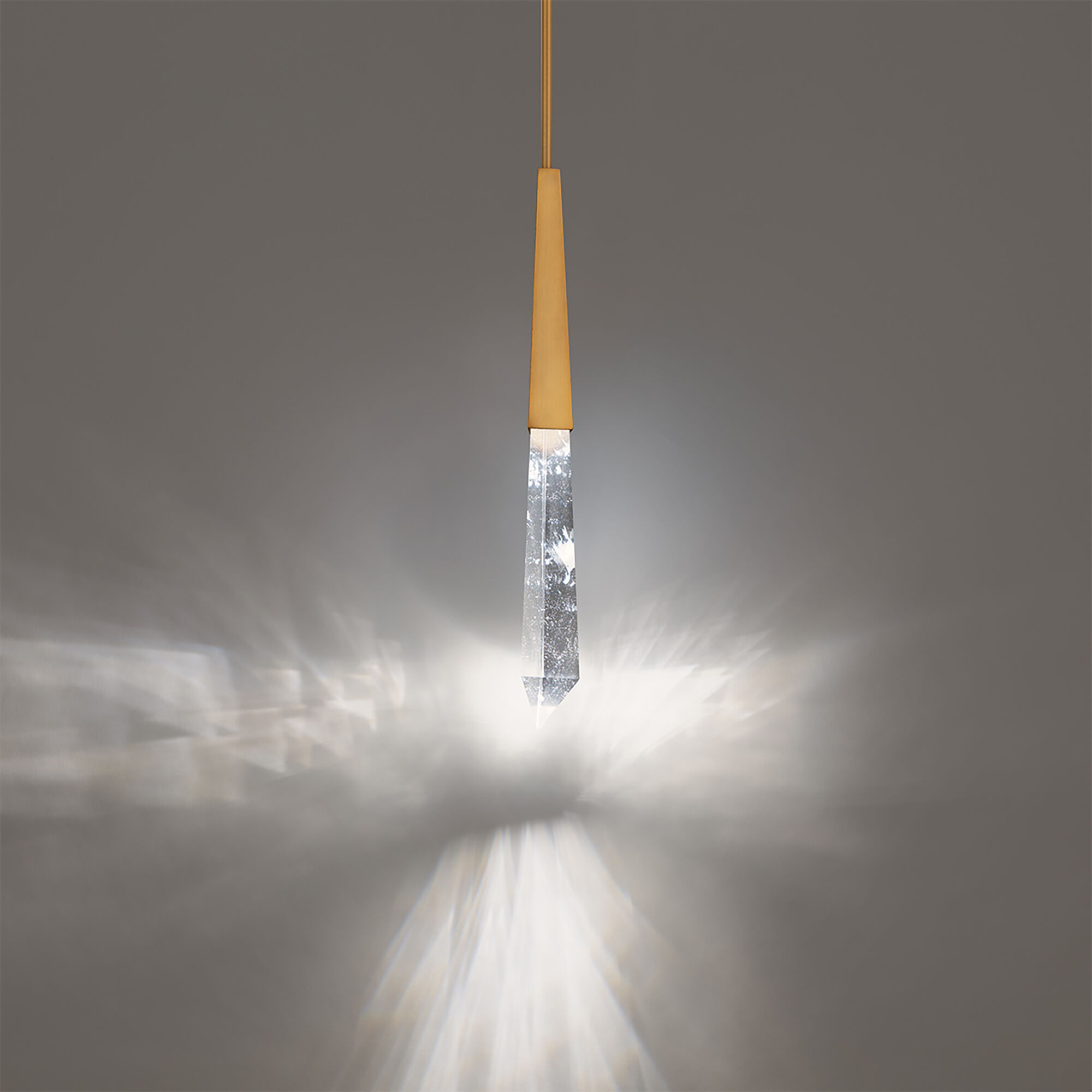 Beyond Solitude LED 6.5 inch Aged Brass Mini Pendant Ceiling Light