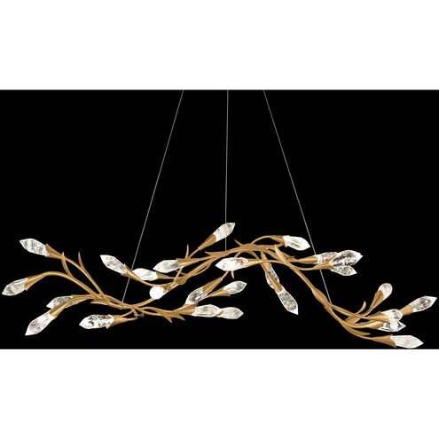 Secret Garden LED 56 inch French Gold Linear Pendant Ceiling Light, Schonbek Signature