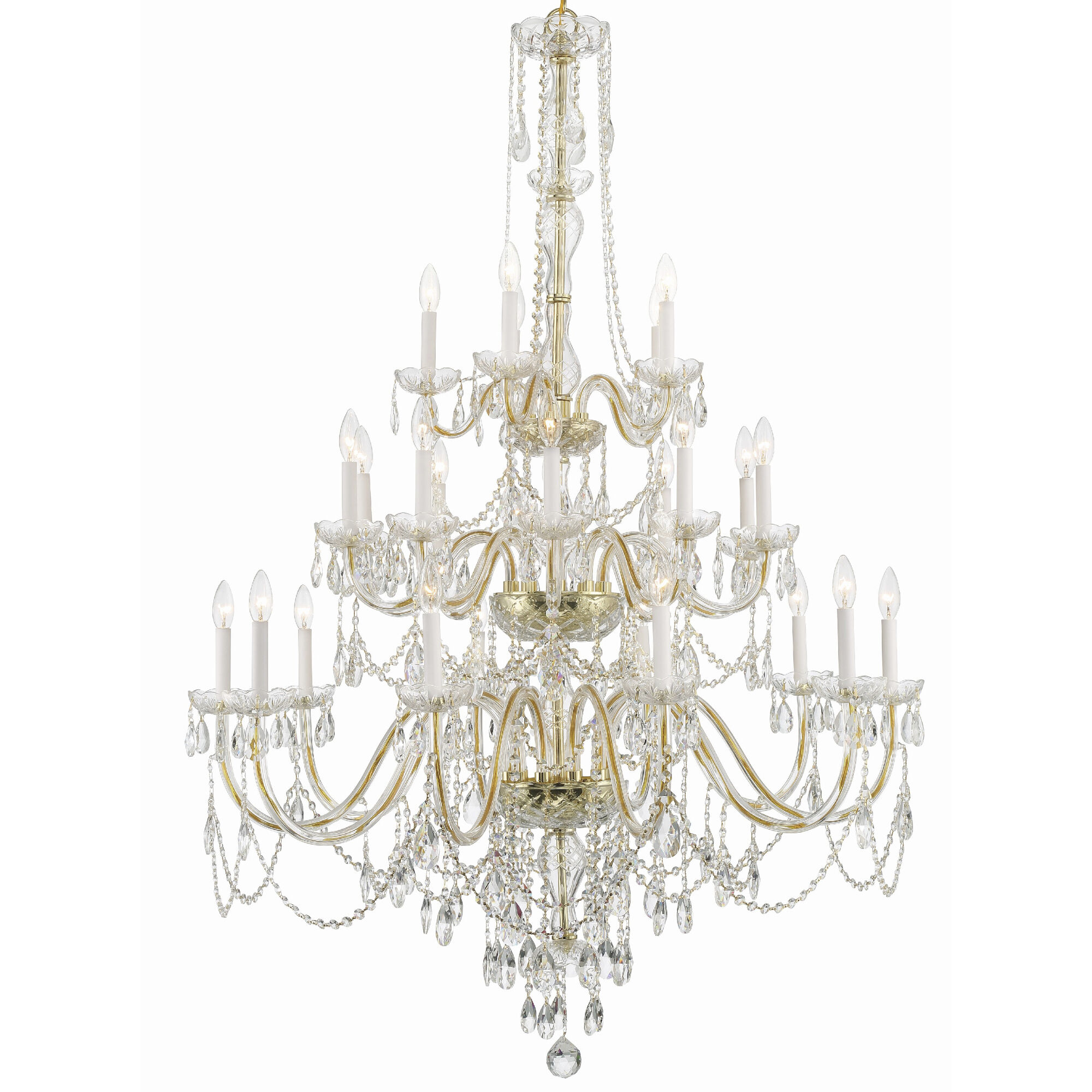 Traditional Crystal 25 Light 45.00 inch Chandelier