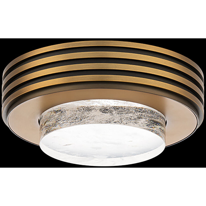 Beyond Zircle LED 8 inch Aged Brass Flush Mount Ceiling Light