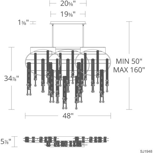 Forever Fantasia LED 5.88 inch Black Pendant Ceiling Light