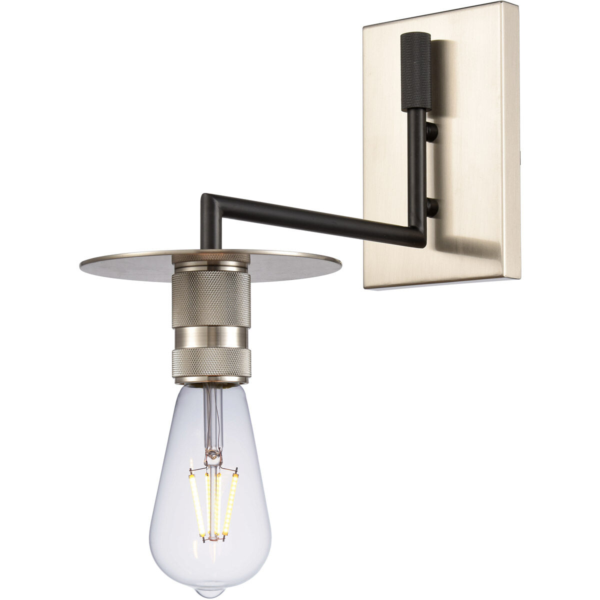 Restoration Aurora LED 5.88 inch Brushed Satin Nickel Sconce Wall Light