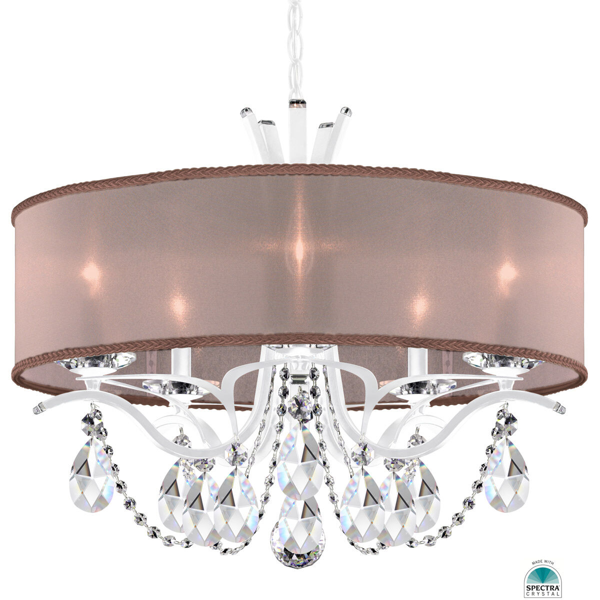 Vesca 5 Light 24 inch White Chandelier Ceiling Light