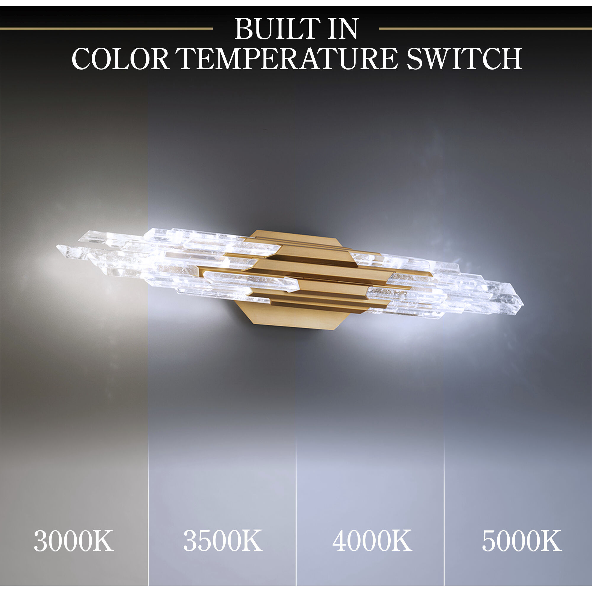 Beyond Organza LED 38 inch Aged Brass Bath Vanity & Wall Light