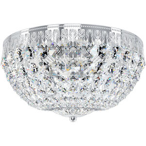 Petit Crystal 5 Light 12 inch Polished Silver Flush Mount Ceiling Light in Spectra