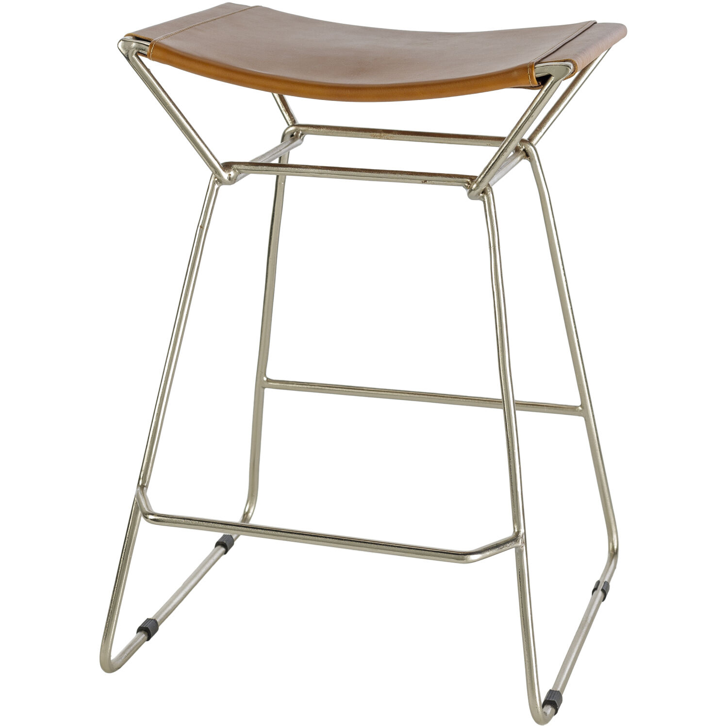 Celerio 25 inch Top: Brown; Base: Metallic - Bronze Counter Stool