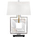 Forever Eva 28.25 inch 7.00 watt Polished Chrome Table Lamp Portable Light in Gold Rope, Gold Rope