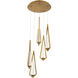 Beyond Devotion LED 17 inch Aged Brass Multi-Light Pendant Ceiling Light