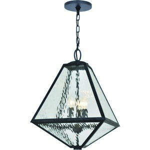 Glacier 3 Light 14 inch Black Charcoal Pendant Ceiling Light in Water