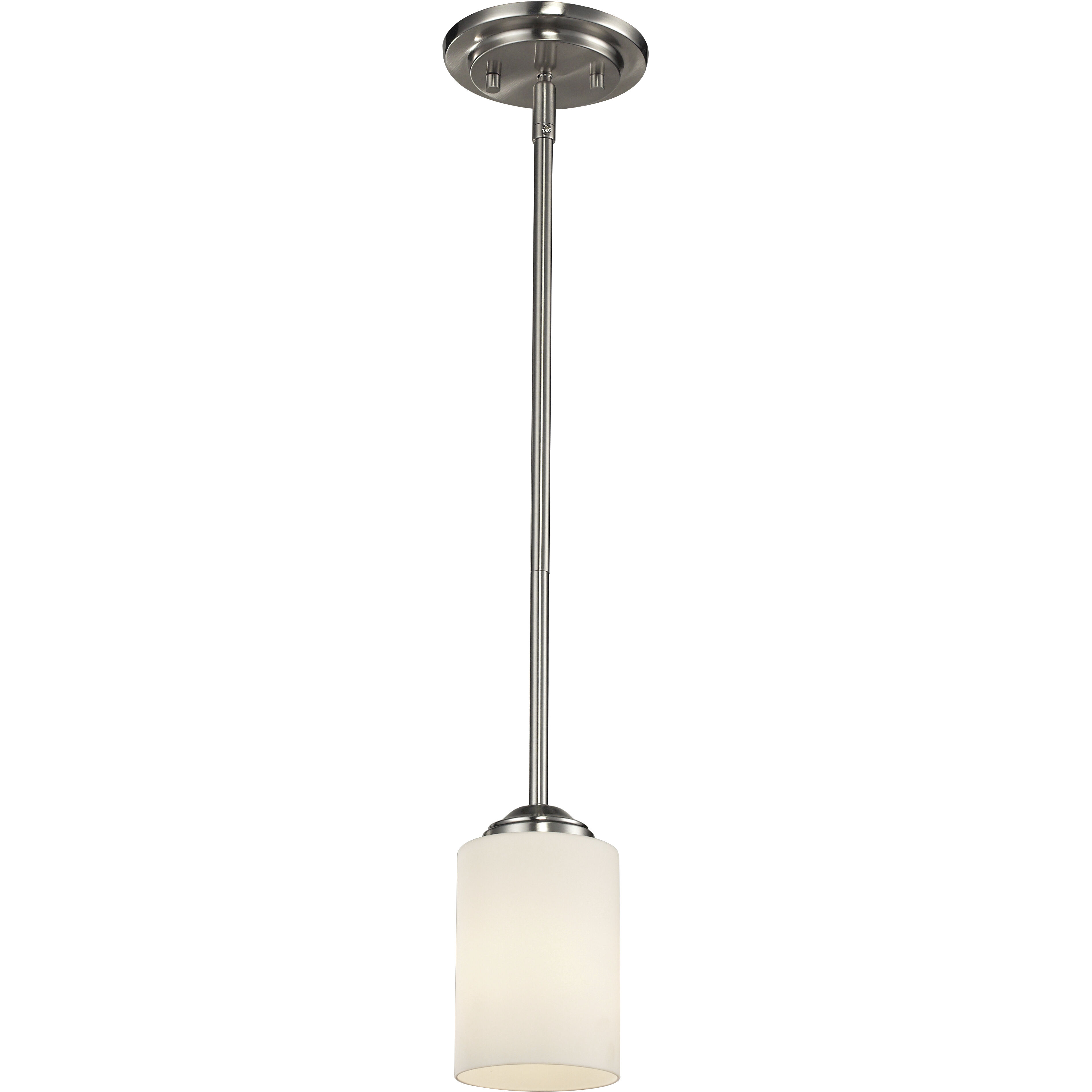 Cardinal 1 Light 5 inch Brushed Nickel Pendant Ceiling Light