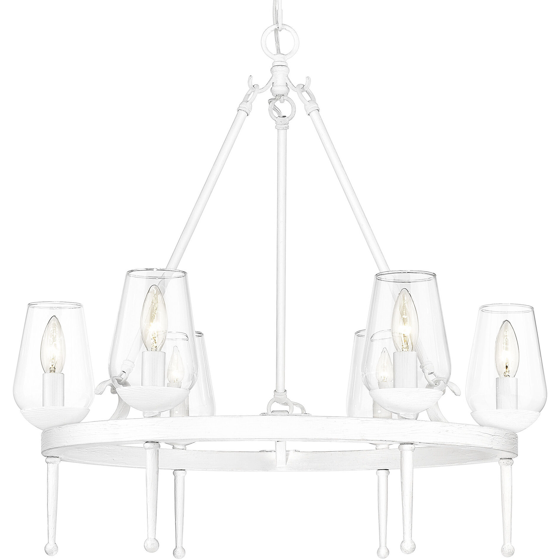 Regent 25.63 inch 60.00 watt Textured White Plaster Chandelier Ceiling Light