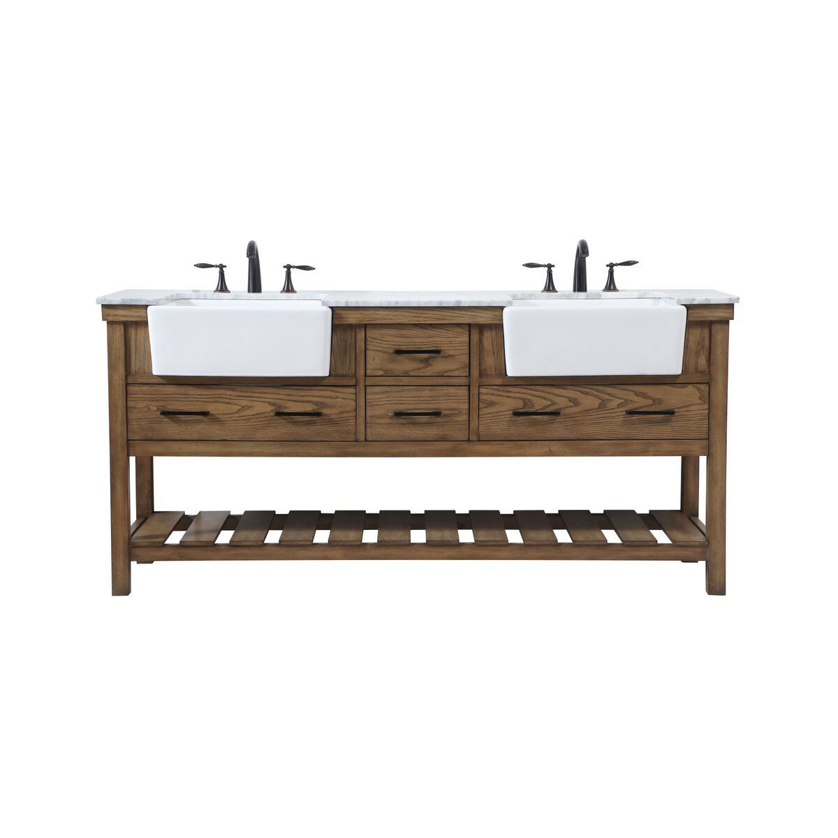 Clement 72 X 22 X 34.13 inch Driftwood Bathroom Vanity Cabinet