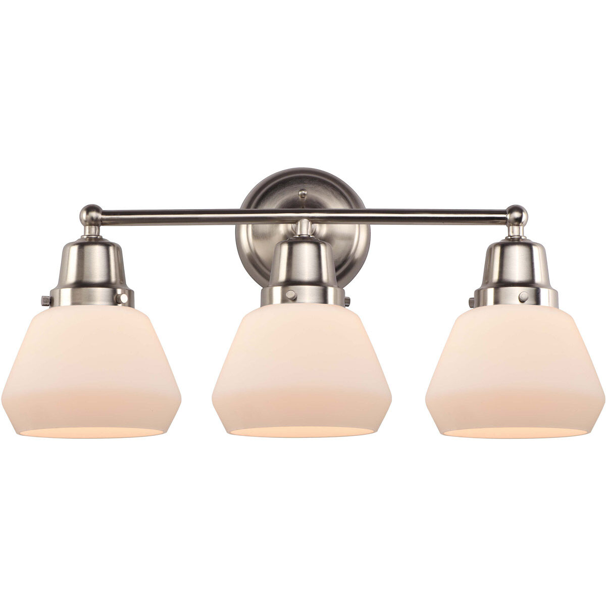 Aditi Fulton 3 Light 22.75 inch Brushed Satin Nickel Bath Vanity Light Wall Light, Aditi