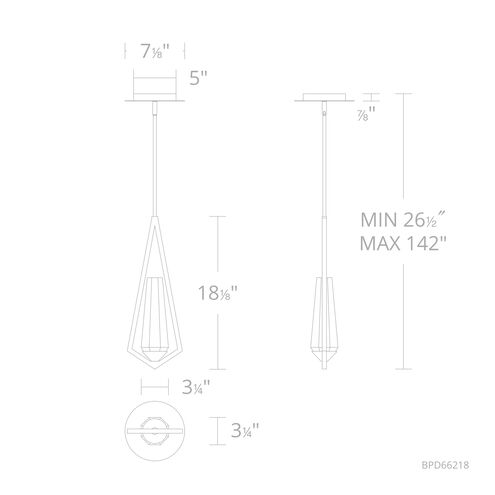 Devotion LED 3 inch Satin Nickel Mini Pendant Ceiling Light, Beyond
