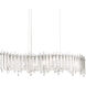 Chatter 7 Light 32.5 inch Gold Mirror Linear Pendant Ceiling Light in Optic, Adjustable Height