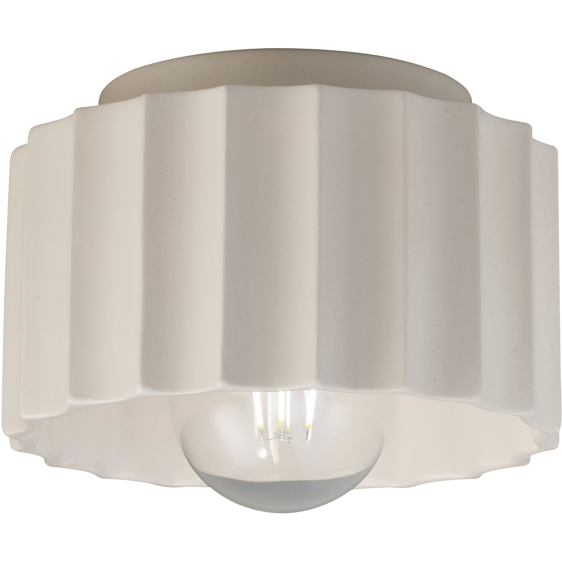 Radiance Collection 1 Light 8 inch Vanilla (Gloss) Flush-Mount Ceiling Light