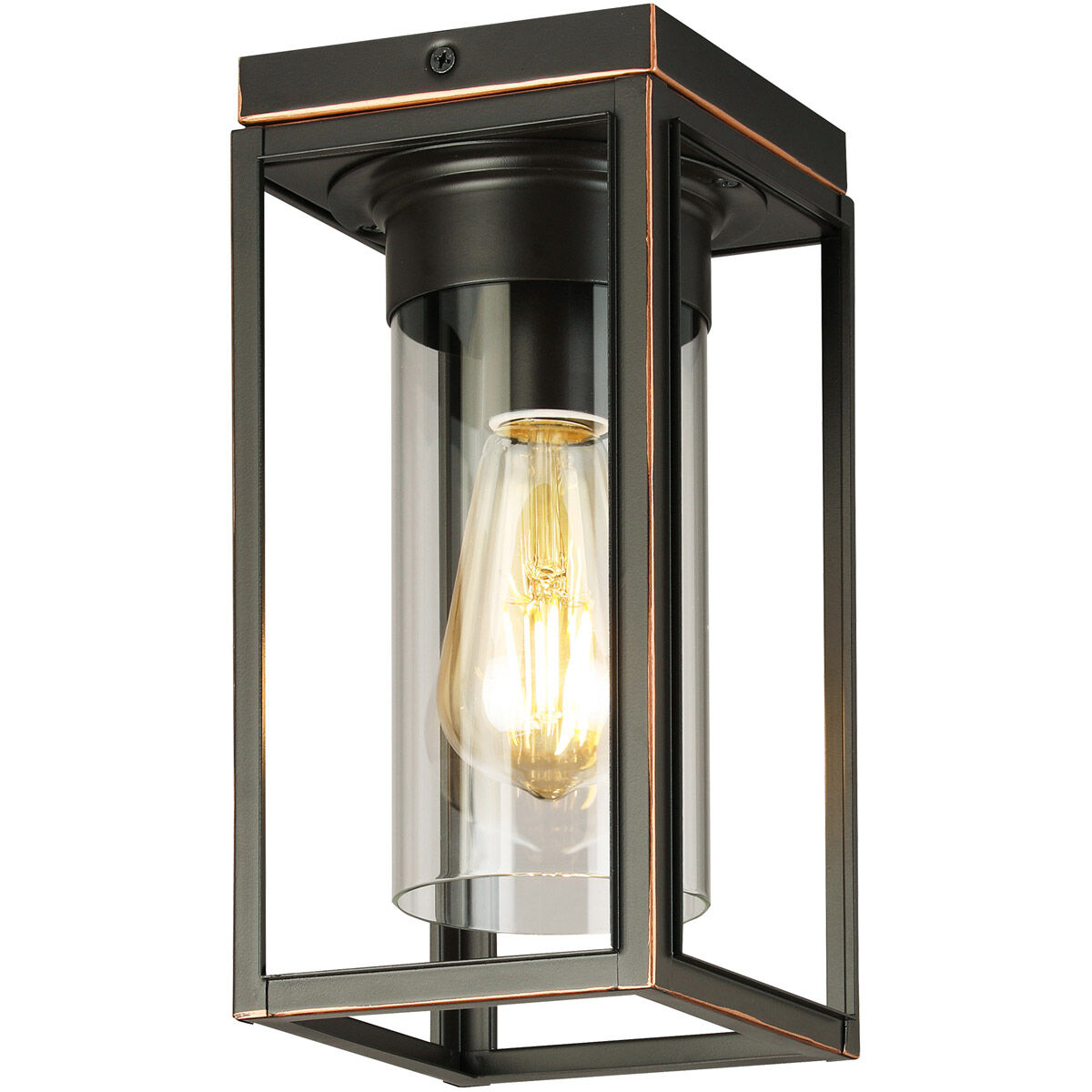 Walker Hill 1 Light 5.37 inch Oil Rubbed Bronze Outdoor Flush Mount