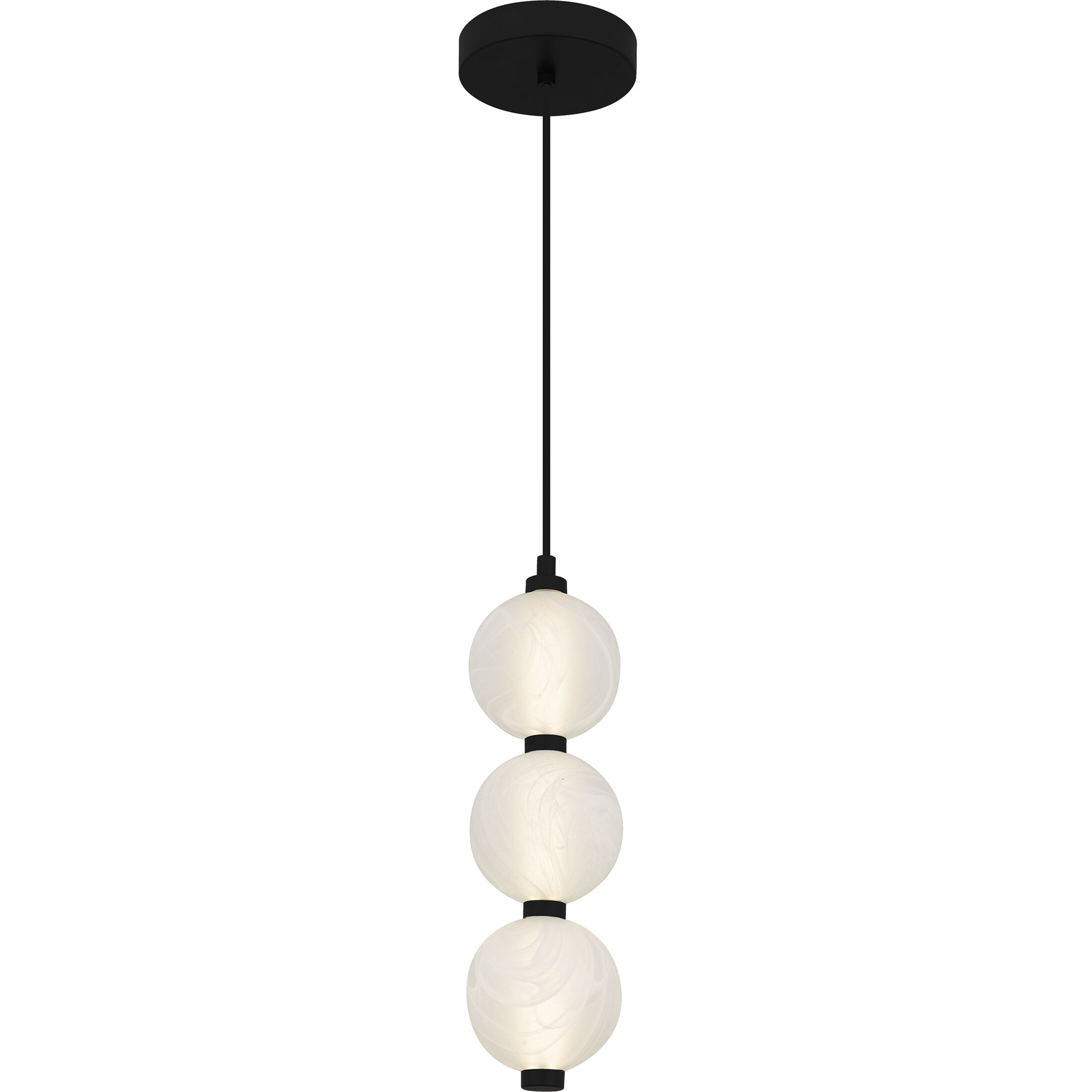 Clarendon LED 5.25 inch Matte Black Mini Pendant Ceiling Light, Small