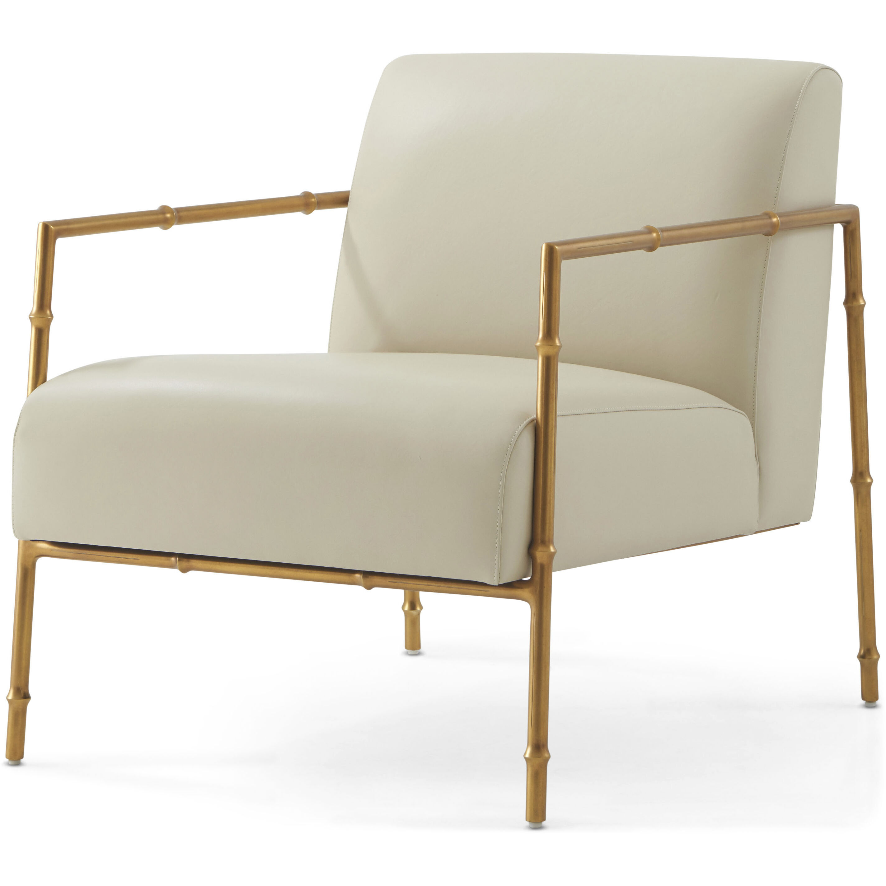 Kesden LBB Brass Occasional Chair, Upholstered