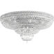 Petit Crystal Deluxe 21 Light Polished Silver Flush Mount Ceiling Light in Optic