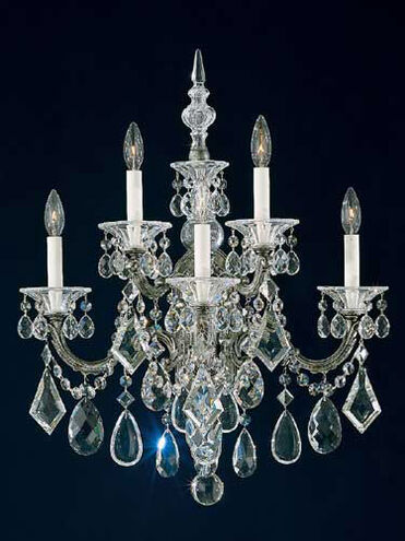 La Scala 5 Light 13.5 inch Florentine Bronze Wall Sconce Wall Light in Florentine Bronze Cast