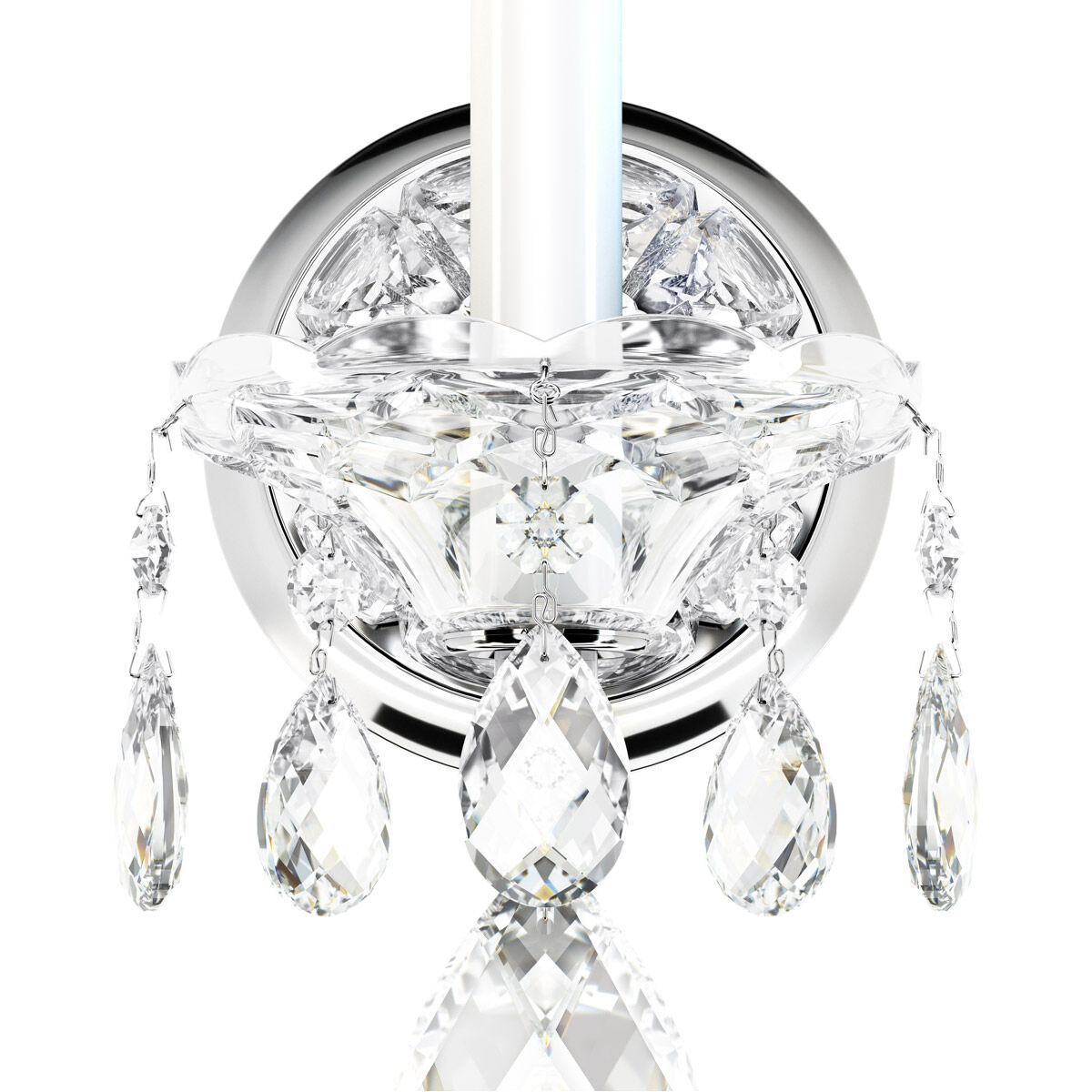 Sterling 1 Light 8 inch Polished Silver Wall Sconce Wall Light in Heritage