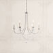 Verdana 6 Light Antique Silver Chandelier Ceiling Light in Optic