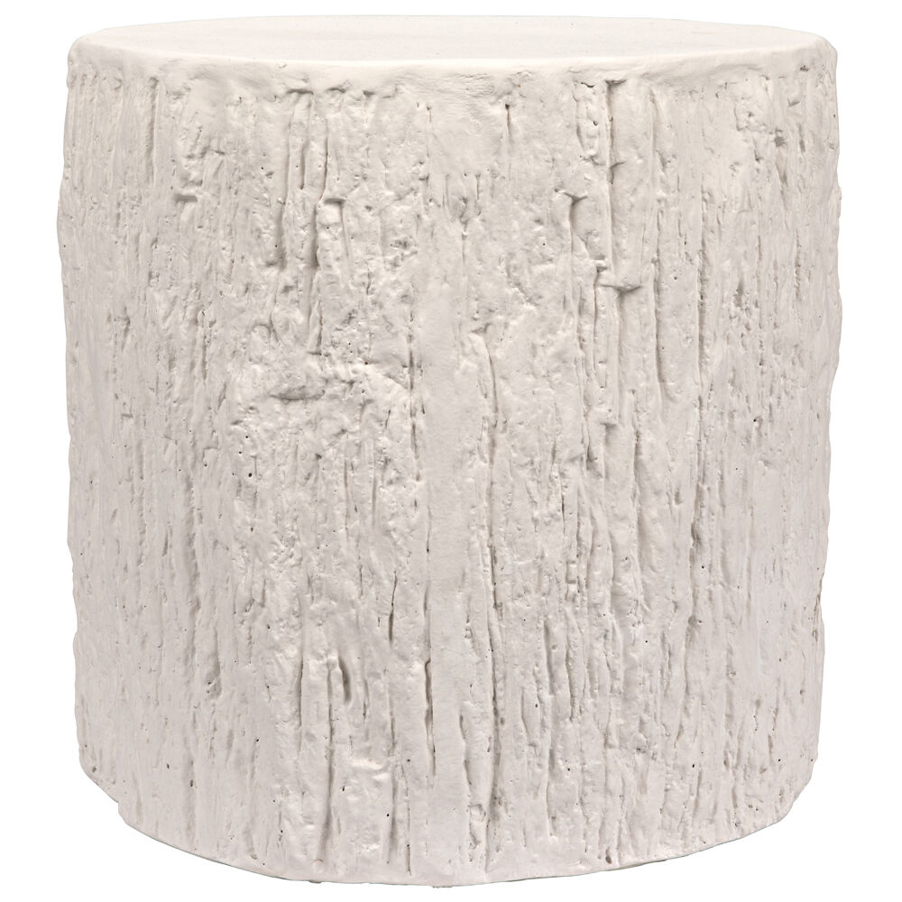Trunk 17 X 17 inch White Fiber Cement Side Table