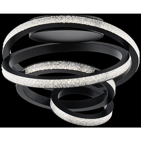 Beyond Jangle LED 28.5 inch Black Flush Mount Ceiling Light