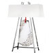 Forever Flora 31.6 inch 7.00 watt Polished Chrome Table Lamp Portable Light in Red Rope, Red Rope