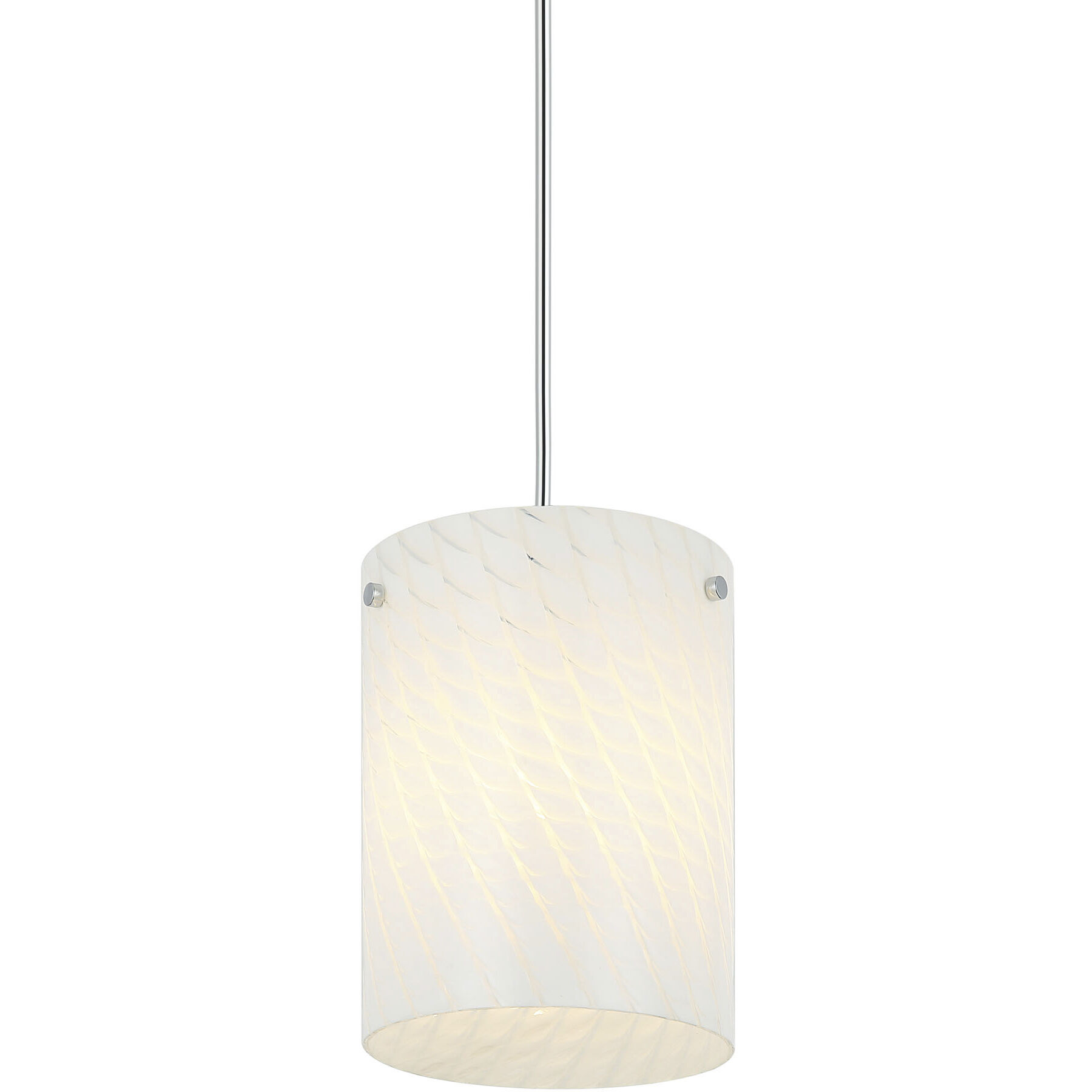 Swirled 1 Light 8 inch Chrome Pendant Ceiling Light