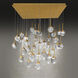 Beyond Quest LED 28 inch Aged Brass Multi-Light Pendant Ceiling Light, Square Canopy