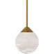 Quest LED 7.13 inch Aged Brass Mini Pendant Ceiling Light, Beyond