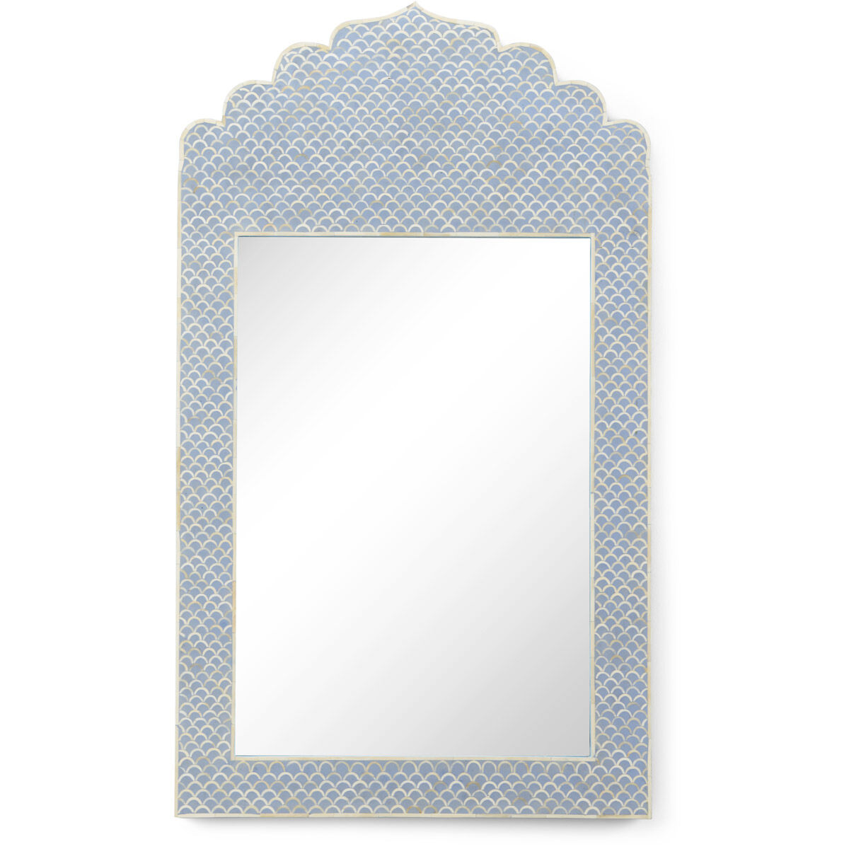 Chelsea House 48 X 28 inch Cream/Light Blue/Clear Wall Mirror